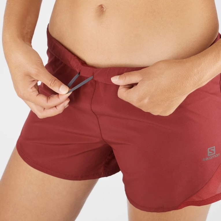 Salomon Cross Rebel 4'' Women's Running Shorts Red | CA 14V37